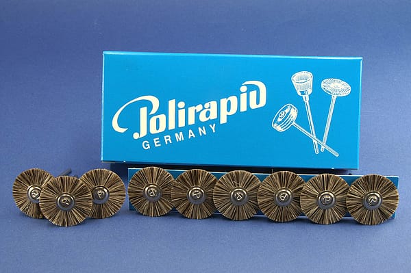 Miniaturbürsten mit Handstück, Ziegenhaar grau, Ø 25 mm, 113/25 mm H, 12 Stück MBH 13 500