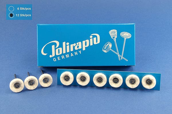 Miniaturbürsten mit Handstück, Filzscheibchen, Ø 17 mm, 101/17 mm H, 12 Stück MBH 21 101