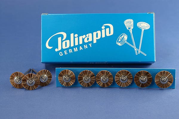 Miniaturbürsten mit Handstück, Rosshaar grau mixed (medium), Ø 19 mm, 109/19 mm H, 12 Stück MBH 15 200