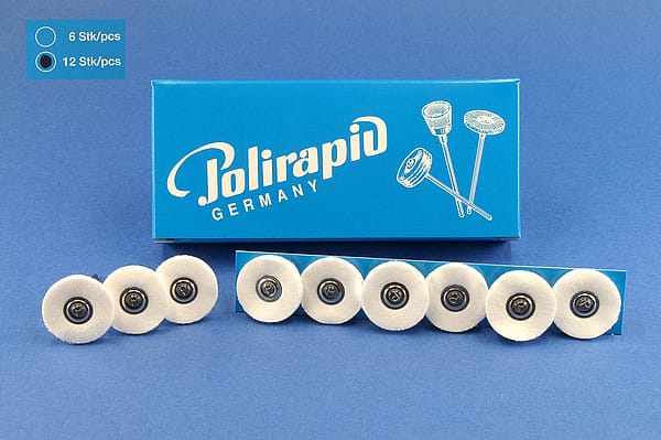 Miniaturbürsten mit Handstück, Nesselscheibchen, Ø 23 mm, 102N/23 mm H, 12 Stück MBH 22 401