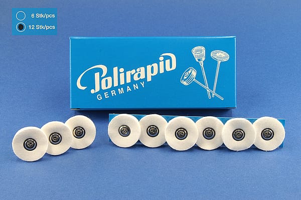 Miniaturbürsten mit Handstück, Nesselscheibchen, Ø 25 mm, 102N/25 mm H, 12 Stück MBH 22 501