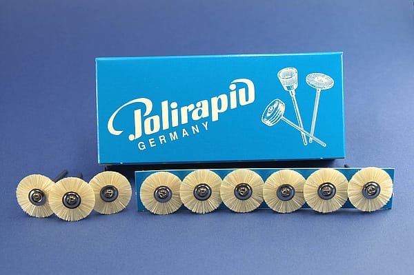 Miniaturbürsten mit Handstück, Borste weiß, Ø 23 mm, 110/23 mm H, 12 Stück MBH 10 400