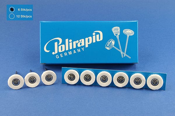 Miniaturbürsten mit Handstück, Nesselscheibchen, Ø 19 mm, 102N/19 mm H, 6 Stück MBH 22 200
