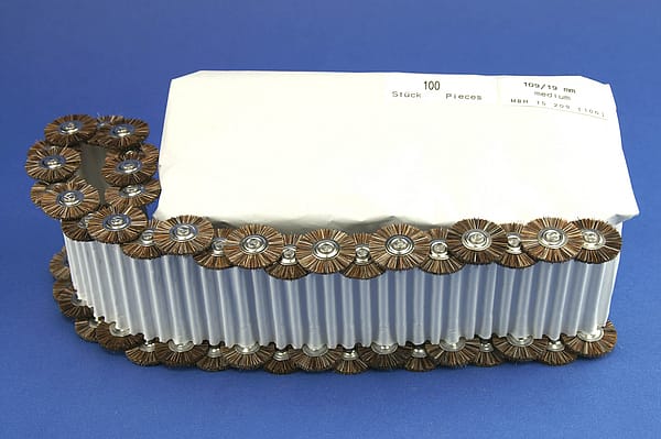 Miniaturbürsten mit Handstück, Rosshaar grau mixed (medium), Ø 19 mm, 109/19 mm H, 100 Stück MBH 15 209