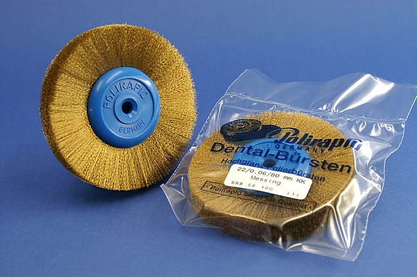 Rundbürste Messingdraht 0,06 mm mit KK, Ø 80 mm