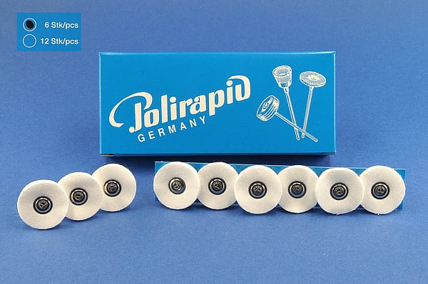 Miniaturbürsten mit Handstück, Nesselscheibchen, Ø 25 mm, 102N/25 mm H, 6 Stück MBH 22 500