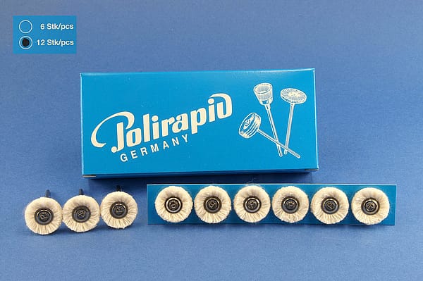 Miniaturbürsten mit Handstück, Baumwollgarn, Ø 19 mm, 103/19 mm H, 12 Stück MBH 30 201