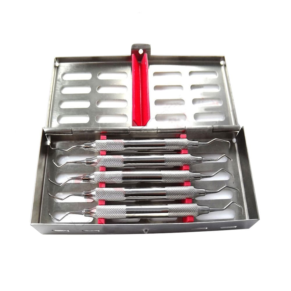 Gracey-Küretten-Set mit Kassettentablett – Precision Dental, PA-Chirurgie