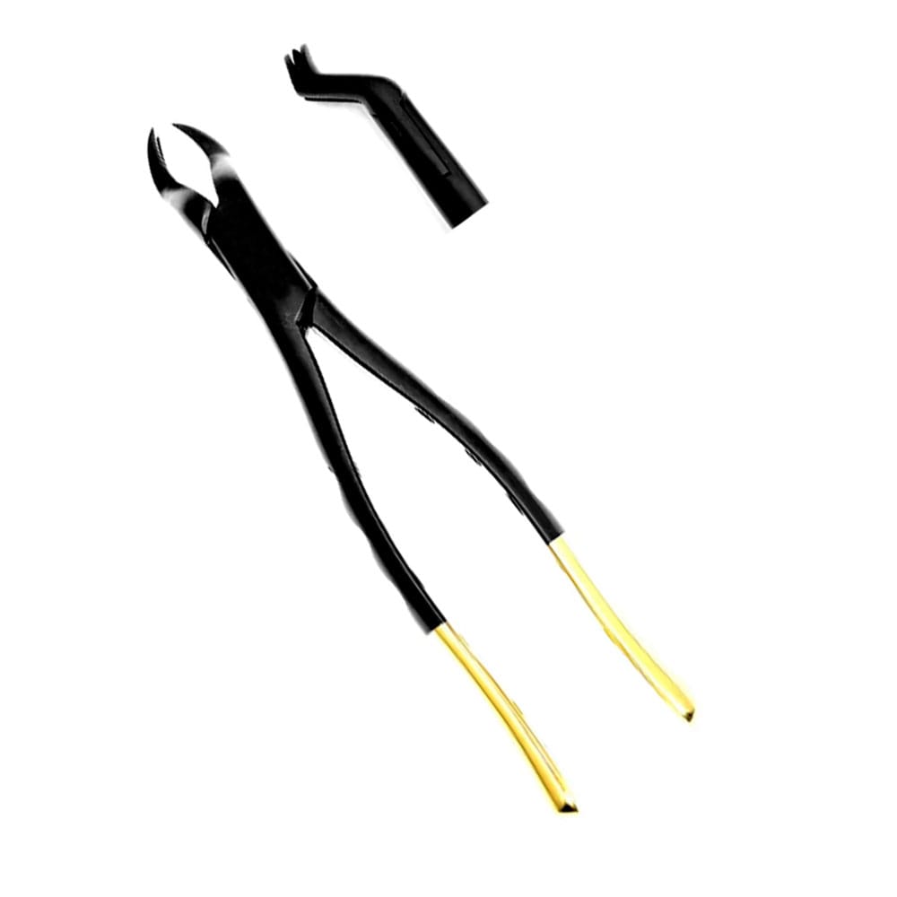 Extraktionszange Fig. 88L Oberkiefer Molar links – SCHWARZ-GOLD – Precision Dental, Extraktionszangen