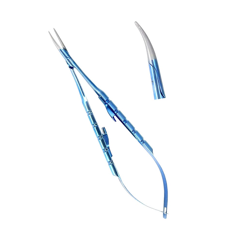 Micro Castrovijo Needle Holder Curved 14cm Titanium – Precision Dental, Chirurgische Instrumente