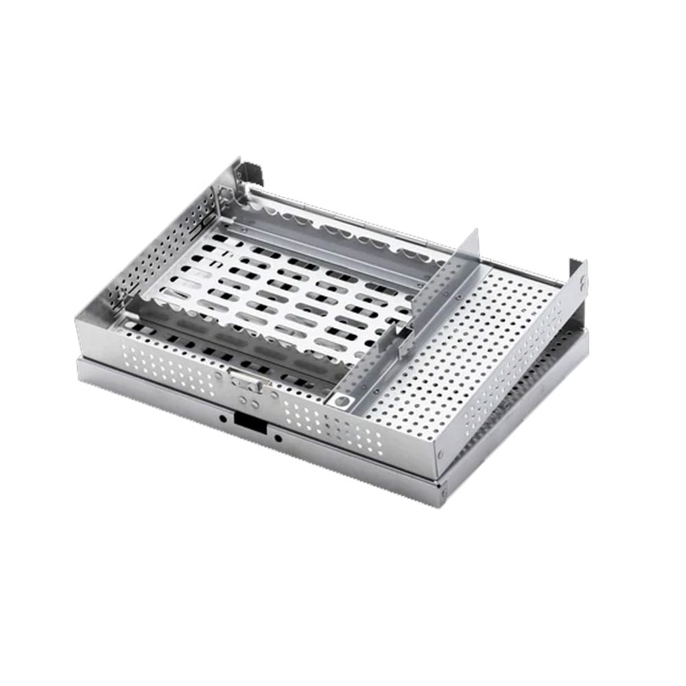 FlipTop™ Kassette 'E' – Festgestell 15 mit Standardtrennwand – Precision Dental, Trays, Sterilcontainer und Zubehör