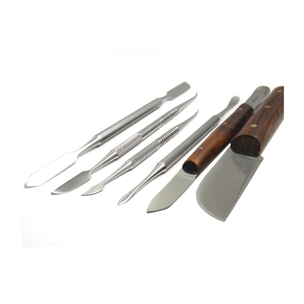 Gipsmesser, Fahen Small, Zementspatula, Zahle, Beale, LeCron – 6er-Set – Precision Dental, Instrumente für Zahntechnik