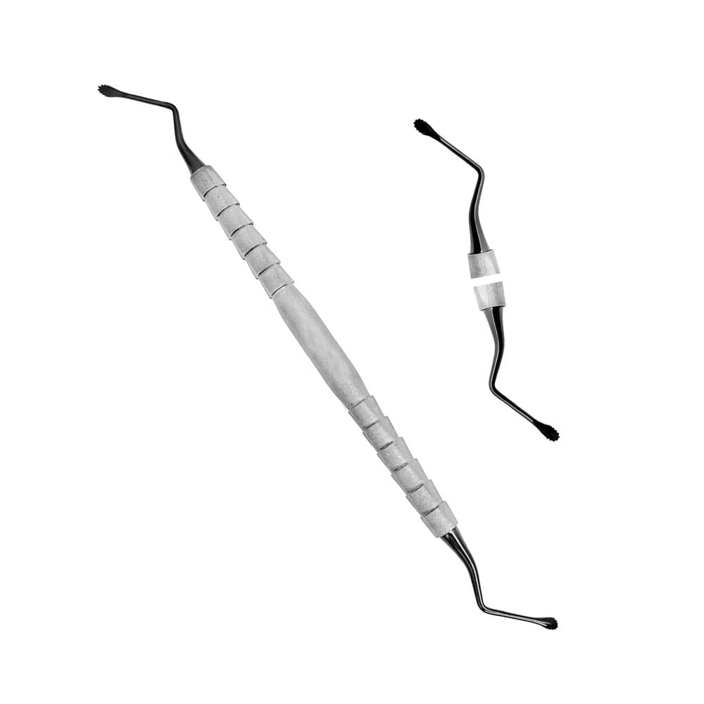Lucas Knochenlöffel mikrogezahnt 3 mm – SCHWARZ – Precision Dental, Chirurgische Instrumente