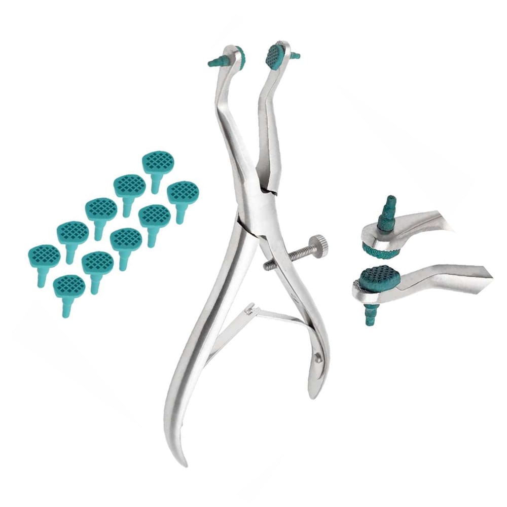 Temporary Crown Remover & Gripper Pliers with Pack of 10 Soft Silicone Pads – Precision Dental, Pinzetten