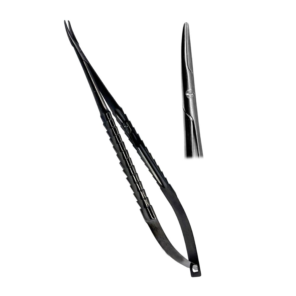 Micro Needle Holder TC 18cm Curved Locking – Precision Dental, Chirurgische Instrumente