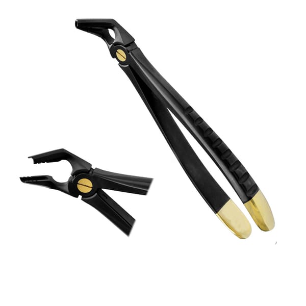 Deep Grip Atraumatische Extraktionszange, Unterkieferprämolaren, Black Gold Serie