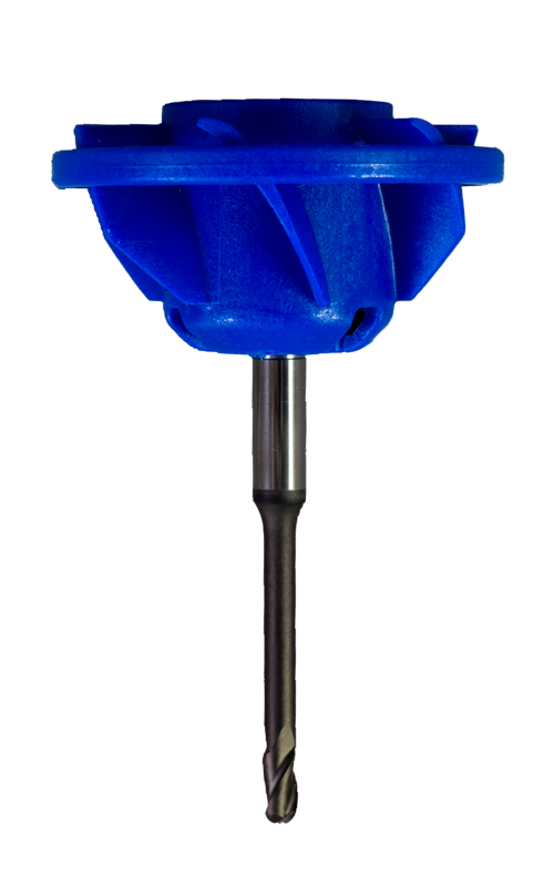 SilaMill e4 / e5 Fräser für Zirkonoxid mit Diamantbeschichtung - Dreizahnfräser - AIRTOOL, Ø Schneide: 2.0 mm, Länge: 40.0 mm – SILADENT Dr. Böhme & Schöps, Fräswerkzeuge