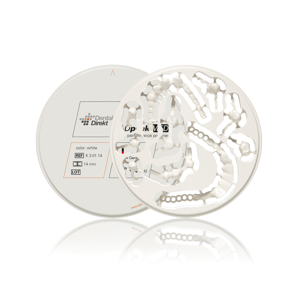 DDpeek MED white – SILADENT Dr. Böhme & Schöps, PEEK/Acetal