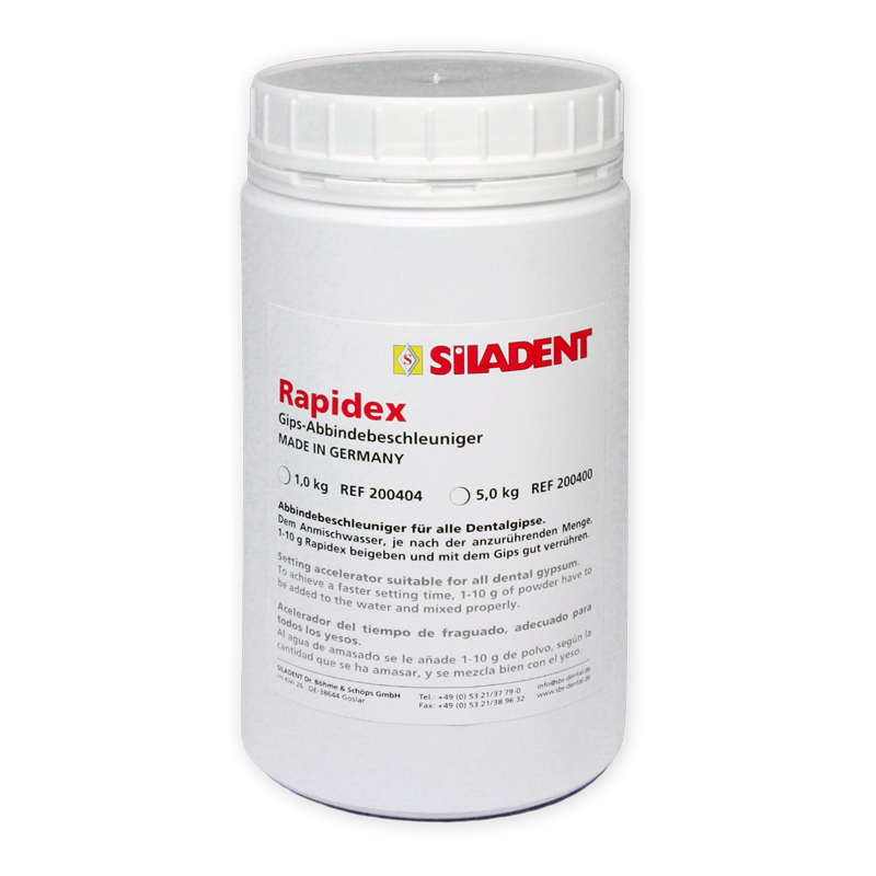 Rapidex – SILADENT Dr. Böhme & Schöps, Gipszusätze, Stumpflacke und Gipslöser