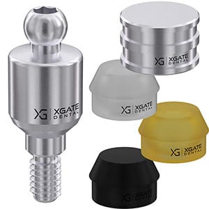 Ball attachment with silicone and metal caps – XGATE DENTAL, Sonstiges