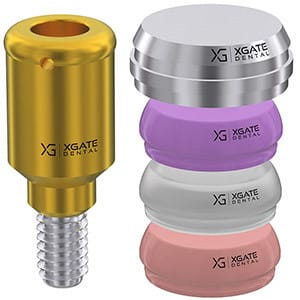 DLOC attachment with silicone and metal caps – XGATE DENTAL, Geschiebe