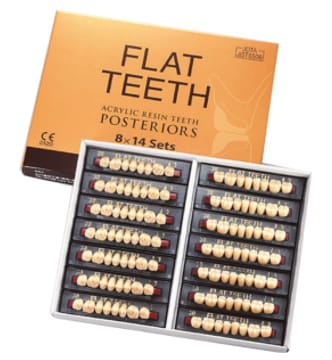 Flache Zähne - Kassengebunden – Yamahachi Dental MFG., CO., Prothesenkunststoffe