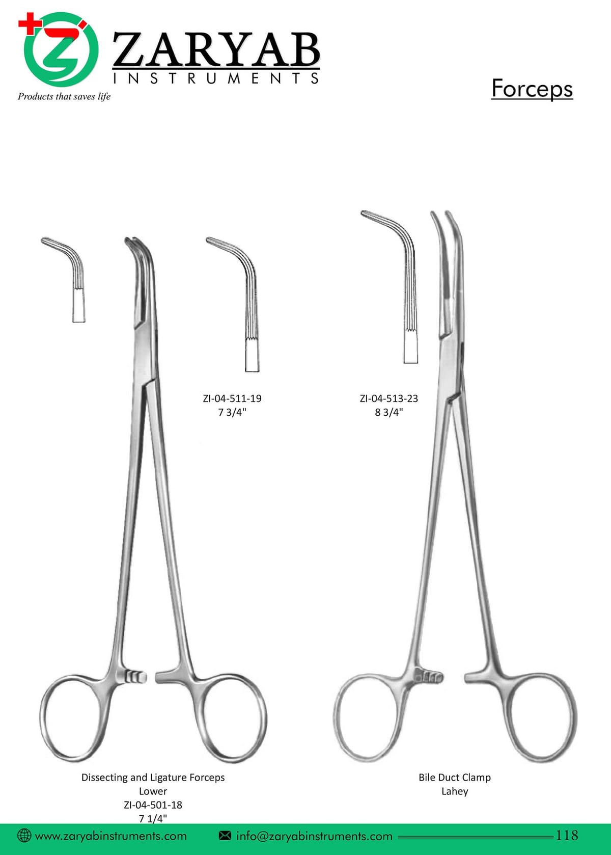 Forceps ZI-04-511-19 – Zaryab Instruments, Sonstige chirurgische Instrumente