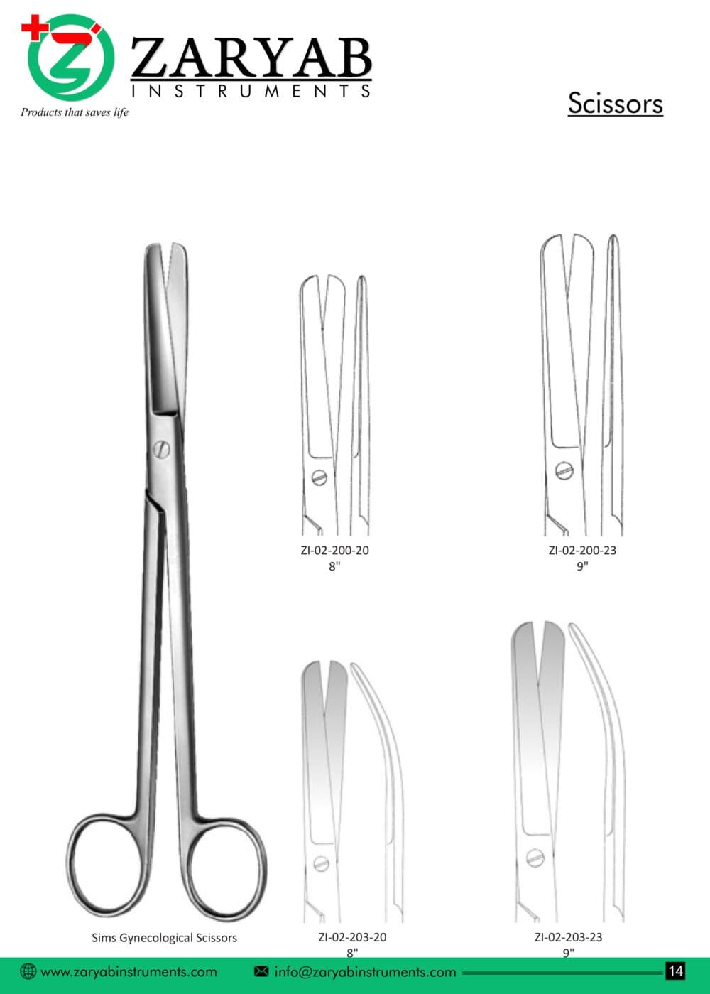 Scissors – Zaryab Instruments, Chirurgische Instrumente