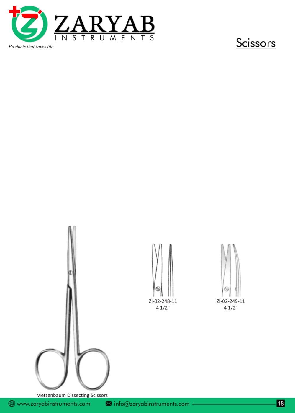Scissors – Zaryab Instruments, Chirurgische Instrumente