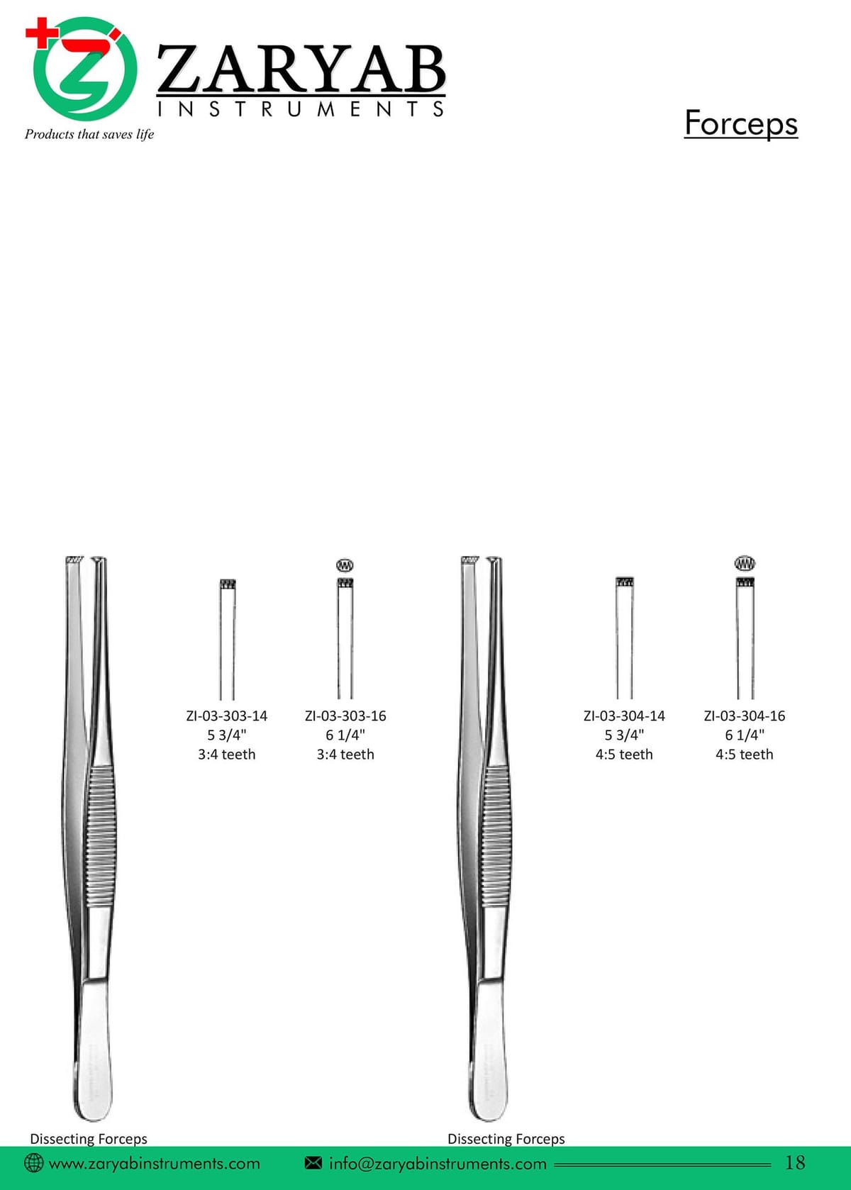 Forceps ZI-03-303-14 – Zaryab Instruments, Chirurgische Pinzetten
