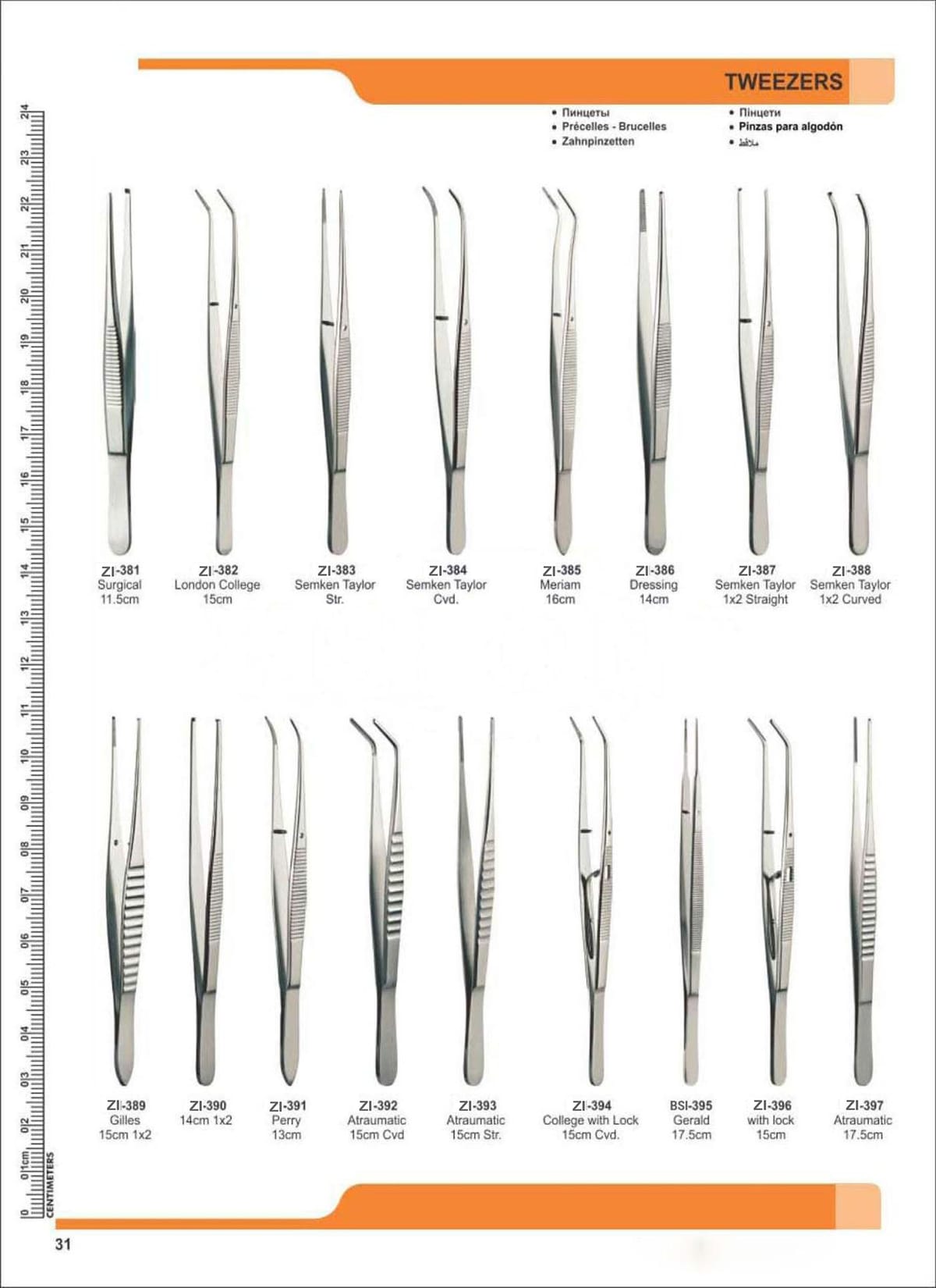 Tweezers – Zaryab Instruments, Pinzetten
