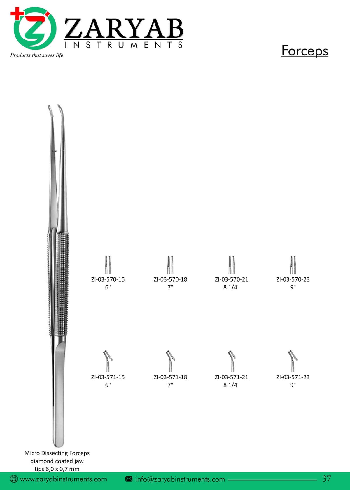 Forceps ZI-03-570-15 – Zaryab Instruments, Chirurgische Pinzetten