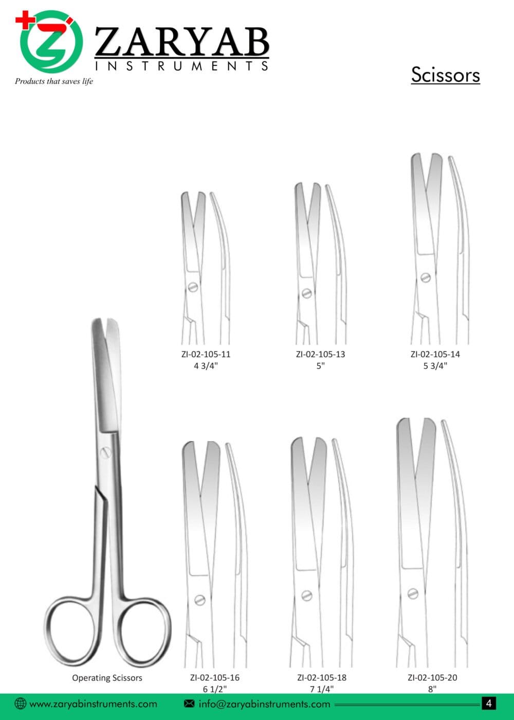Scissors – Zaryab Instruments, Chirurgische Instrumente