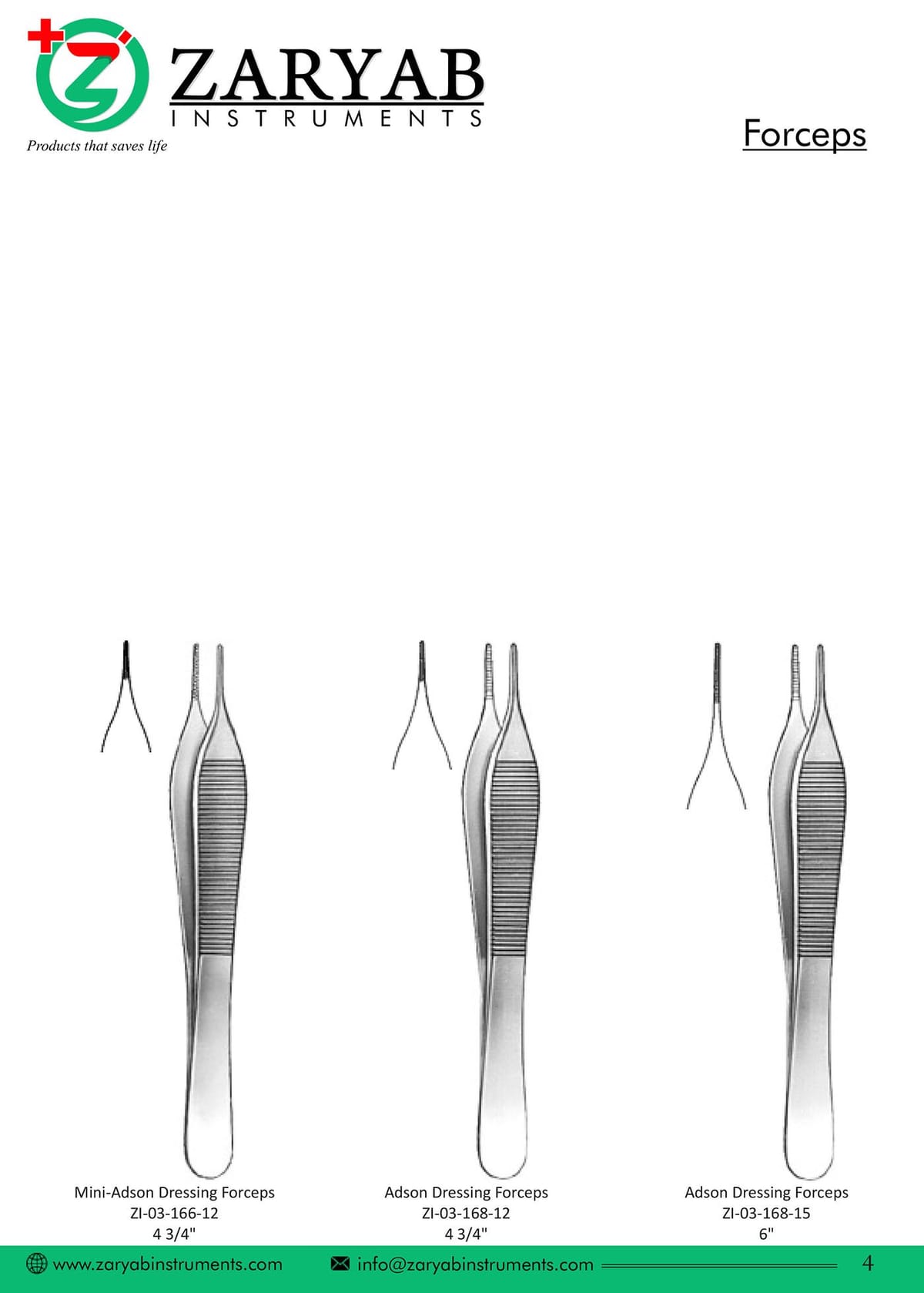 Forceps ZI-03-166-12 – Zaryab Instruments, Chirurgische Pinzetten
