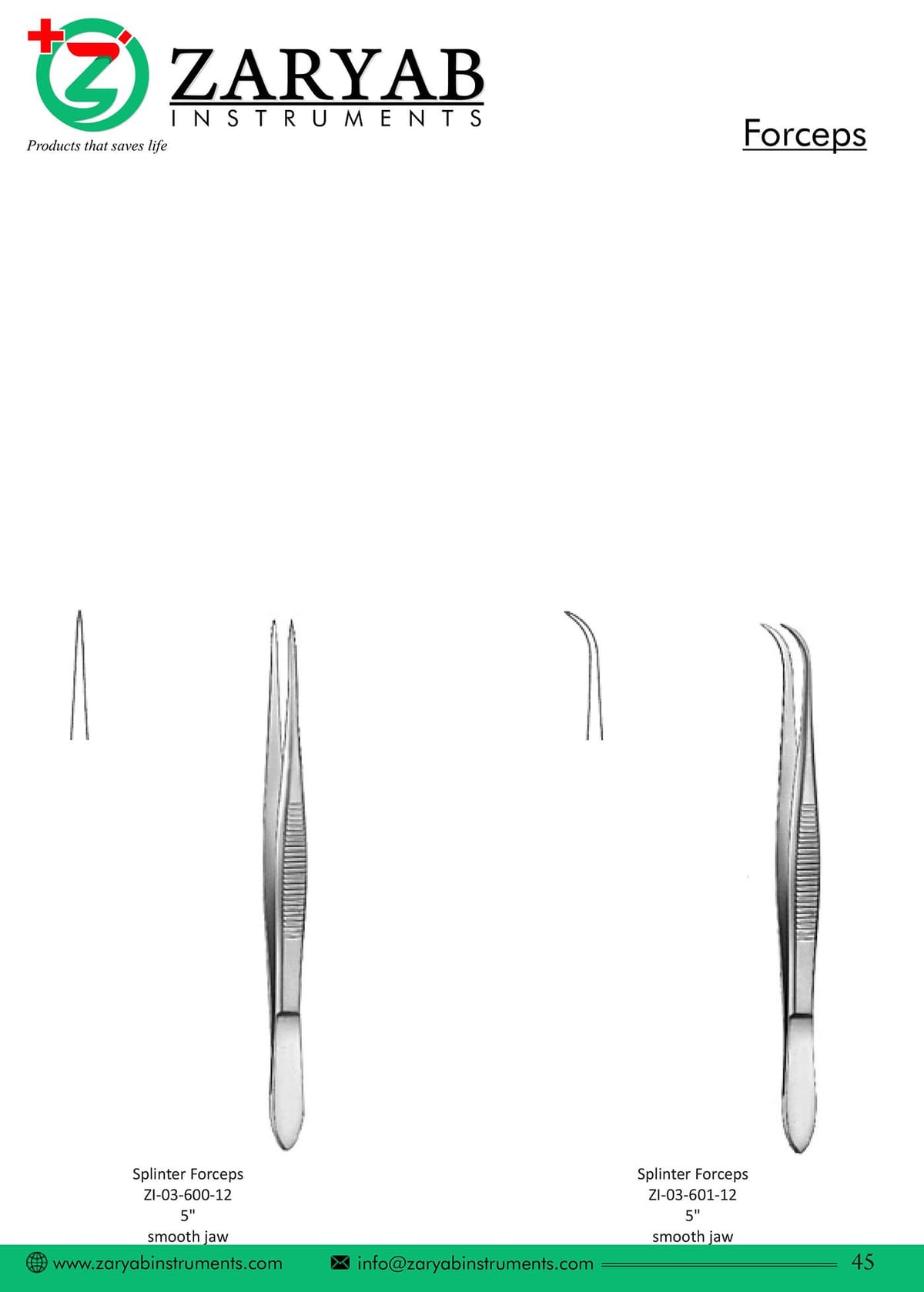 Forceps ZI-03-600-12 – Zaryab Instruments, Chirurgische Pinzetten