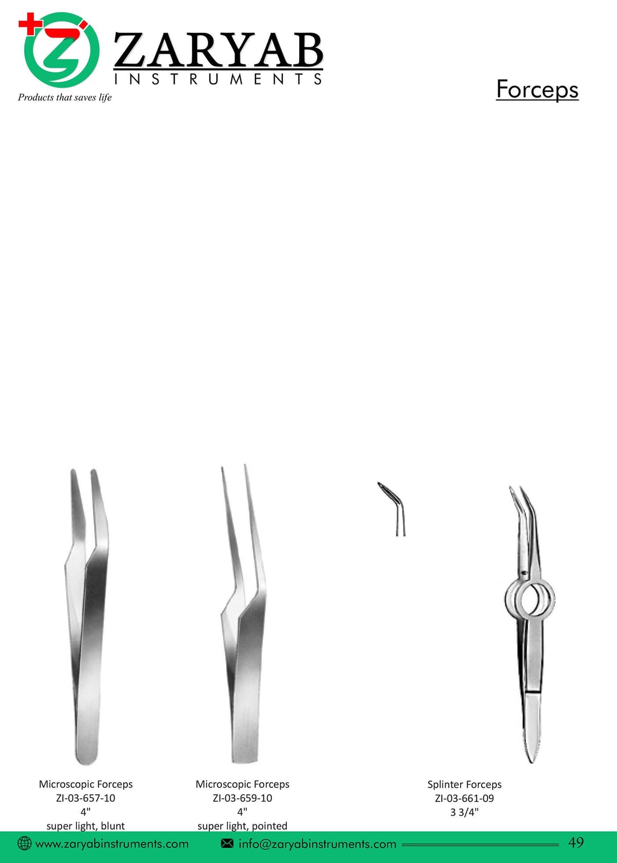 Forceps ZI-03-657-10 – Zaryab Instruments, Chirurgische Pinzetten