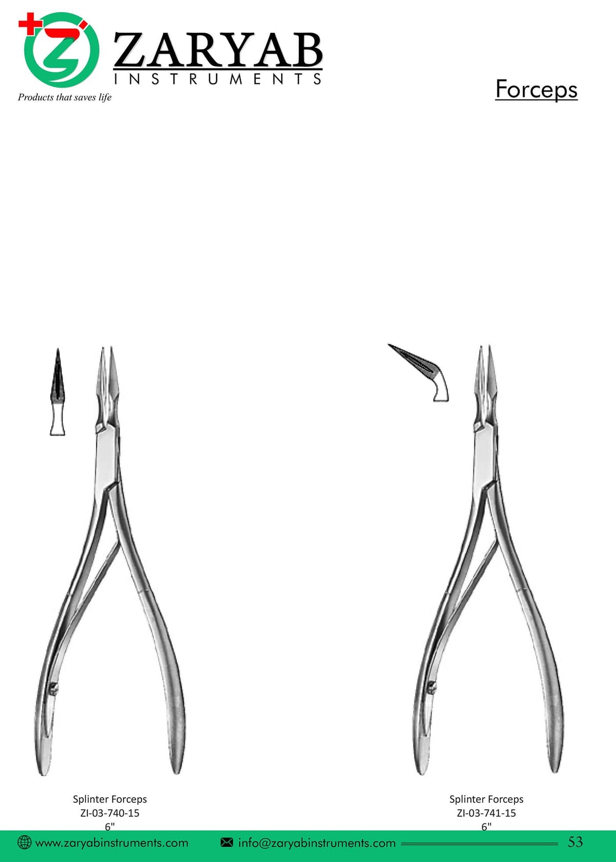 Forceps ZI-03-740-15 – Zaryab Instruments, Chirurgische Pinzetten