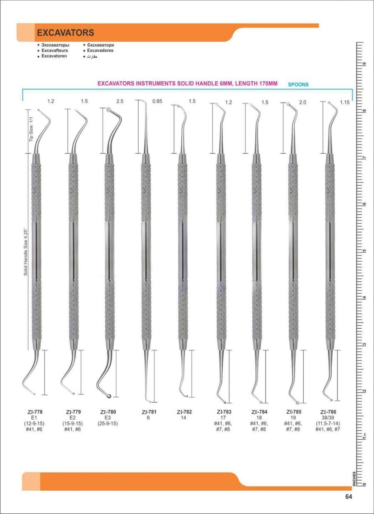Excavators ZI-778 – Zaryab Instruments, Sonstige chirurgische Instrumente