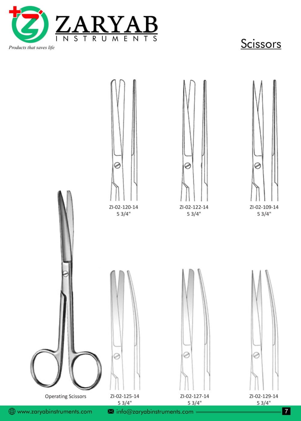 Scissors – Zaryab Instruments, Skalpelle und Zubehör