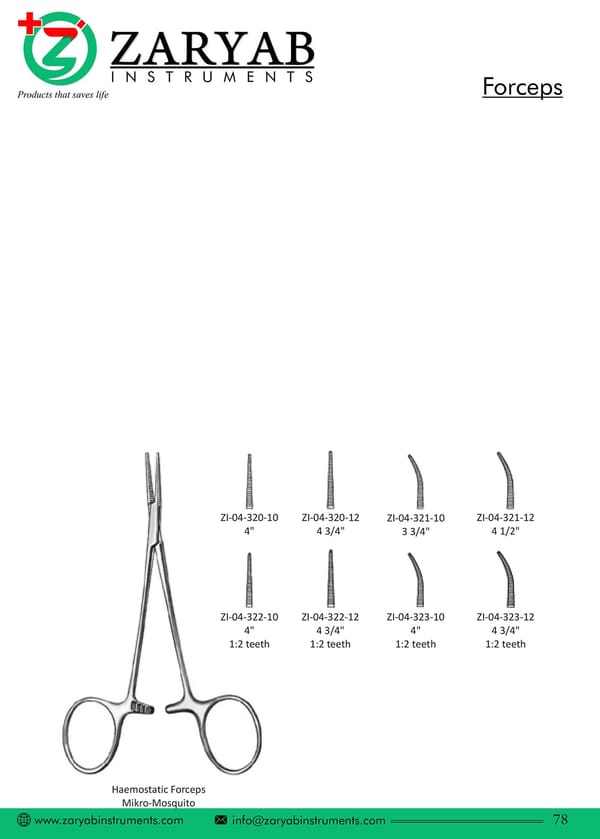 Forceps ZI-04-320-10
