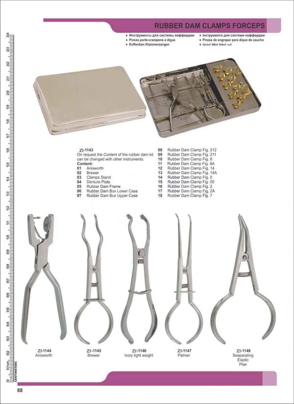 Rubber Dam Clamps Forceps ZI-1143