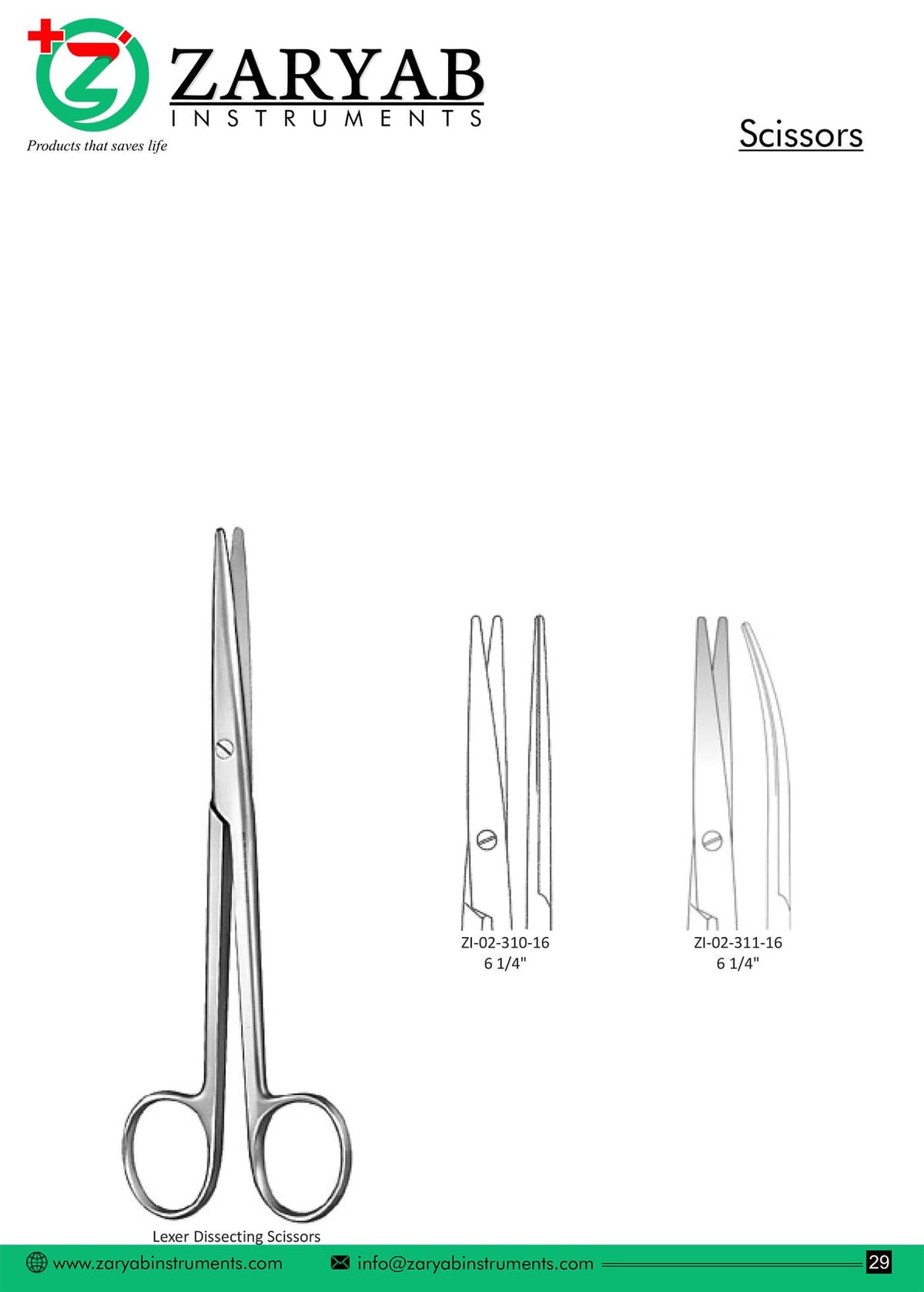 Scissors ZI-02-310-16 – Zaryab Instruments, Sonstige chirurgische Instrumente